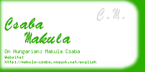 csaba makula business card